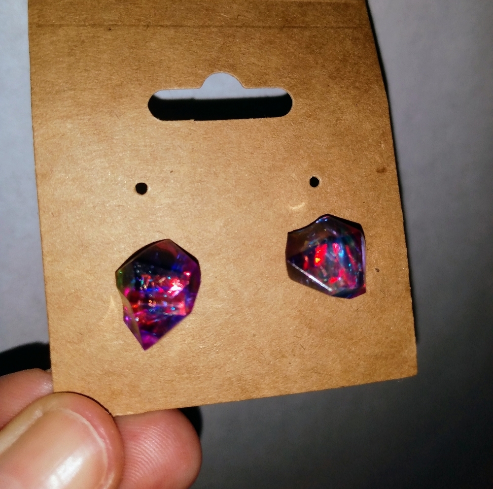 A little "Patience" crystal post earrings